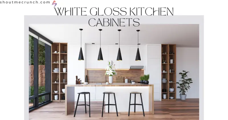 white gloss kitchen cabinets